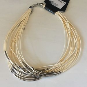 NWT! Leather Straps Necklace